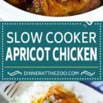 Slow Cooker Apricot Chicken #chicken #apricot #slowcooker #crockpot #dinner #dinneratthezoo