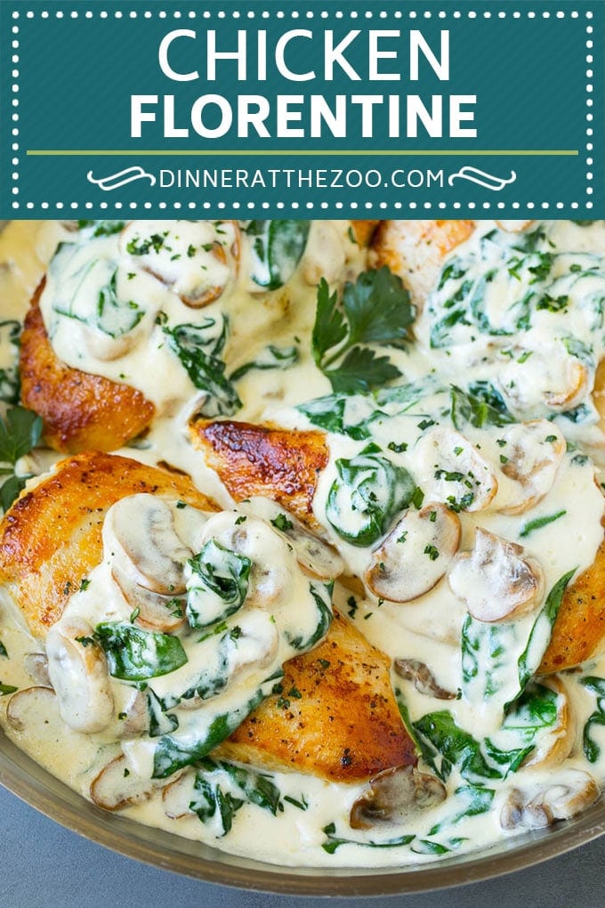 Chicken Florentine Recipe | Spinach Chicken | Mushroom Chicken #chicken #spinach #mushrooms #lowcarb #keto #dinner #dinneratthezoo