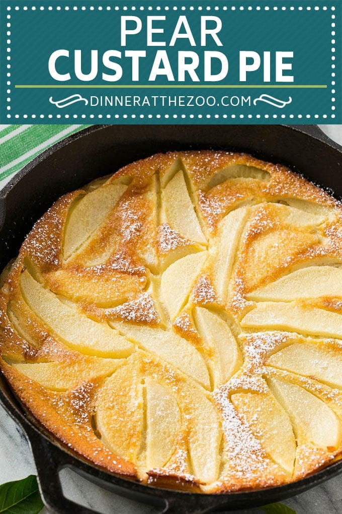 Pear Custard Pie Recipe | Pear Pie #pears #fall #pie #dessert #dinneratthezoo