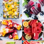 A collection of refreshing popsicle recipes like strawberry mango popsicles and watermelon popsicles.