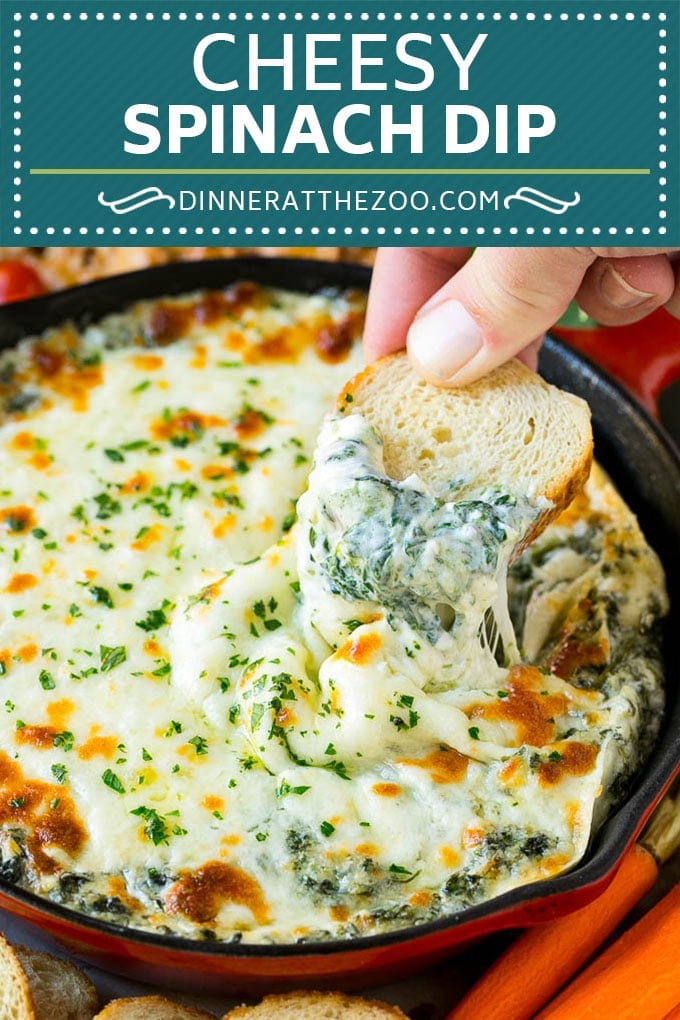 Spinach Dip Recipe | Cheese Dip | Hot Dip #dip #spinach #cheese #appetizer #lowcarb #keto #dinneratthezoo #cheese